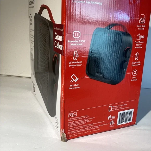 Honeywell UberHeat 5 Heater - Black and Red - Picture 2 of 5